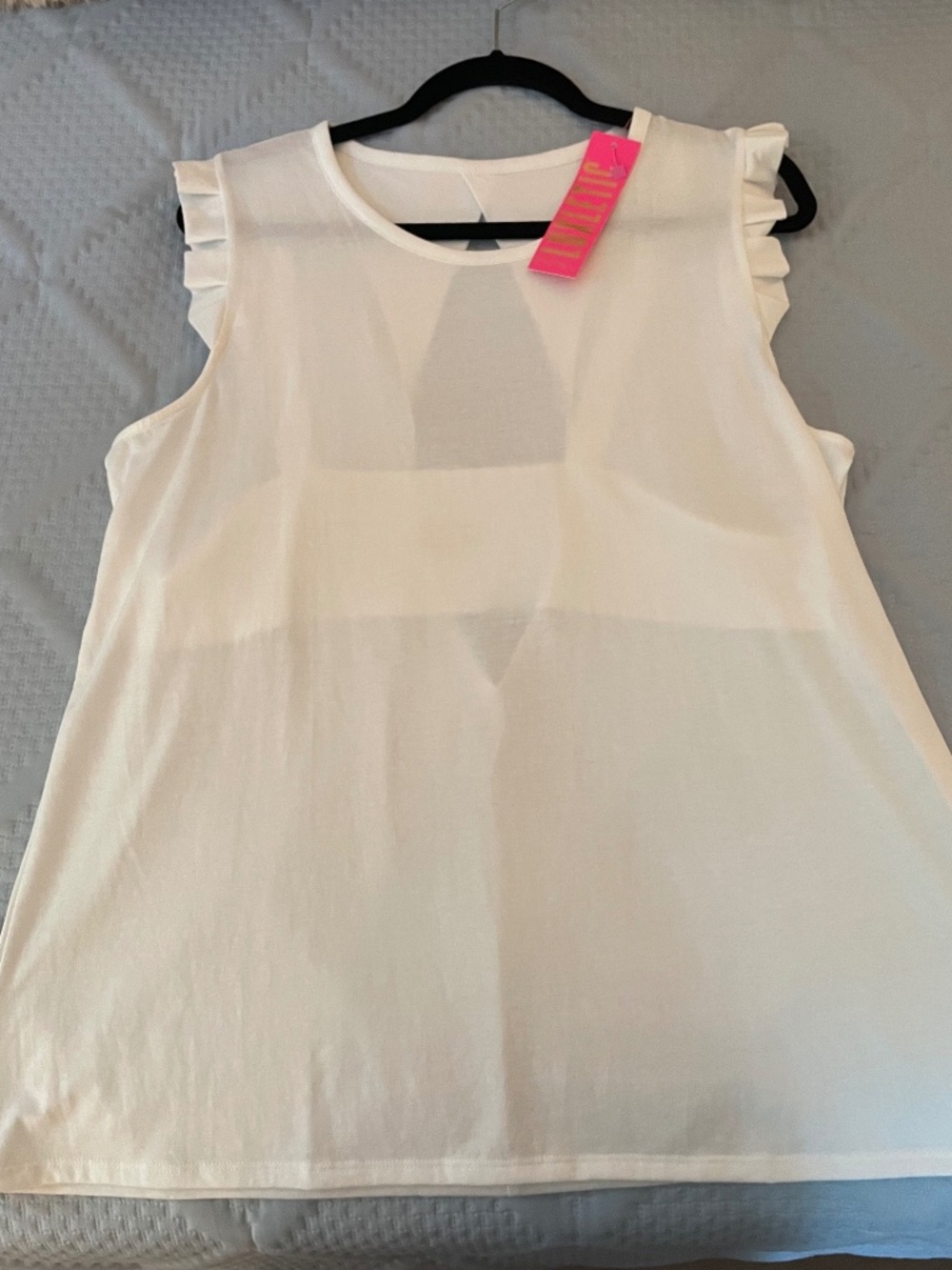 Lilly Pulitzer Luxletic White Athletic Braxton Tank XL New with Tag NWT